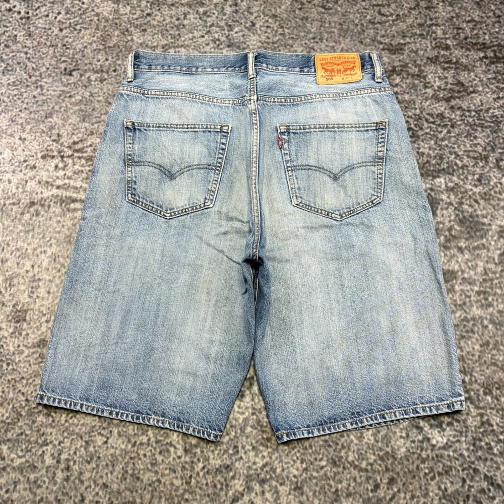 Levi's 569 Shorts Denim Mens 36 Blue Baggy Loose Fit Jean Shorts